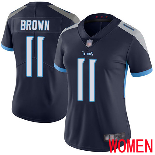 Tennessee Titans Limited Navy Blue Women A.J. Brown Home Jersey NFL Football #11 Vapor Untouchable->youth nfl jersey->Youth Jersey